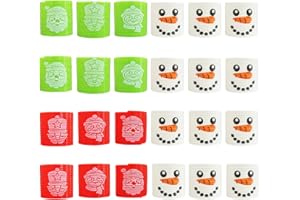 YAAVAAW 24Pcs Christmas Mini Slinky Rainbow Smiley Face Springs Fidgets Toy,Coil Springs Stretchy Toys,Party Gift Bag Toys Classroom Prizes &Rewards Toys for Kids Pinata Party Bag Favour,Xmas Stocking Fillers