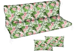 Ferocity Coussin imperméable pour balancelle de Jardin, Matelas 150x50x50 pour Meubles en Palette, Grand Confort Coussins avec Dossier, Meubles de Jardin, Paume Lumineux [133]