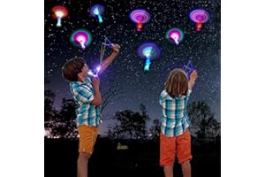 ZIYOUA Party Favours for Boys Girls Age 6+, Led Light Up Helicopter Slingshot Toys, Glow in The Dark Party Supplies,Birthday Gifts Party Bag Fillers for Kids- Prizes for Classroom (12 PCS)