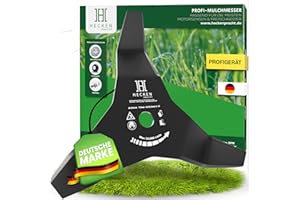 Heckenpracht® Mulchmesser Freischneider | 3,0 x 300mm | Extrem robustes 3-Zahn Häckselmesser für Motorsense & Trimmer – Mühelos hohes Gras schneiden – Profi Dickichtmesser für präzise Flächenpflege