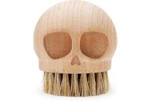 Suck UK Brosse à Ongles de Haute qualité en Forme de tête de Mort - Brosse à Chaussures - Brosse de Nettoyage - Gommage et Polissage
