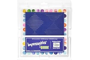 Transotype 10815-SLM-02 Gel Press Impressables Stencil Squares in Squares 17 78 x 17 78 cm
