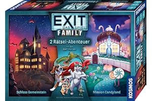 KOSMOS 684662 EXIT® - Das Spiel Family, Zwei Rätselabenteuer Schloss Gemeinstein + Mission Candyland, Escape Room Spiel für die Familie, EXIT Game Familie und Kinder ab 8 Jahre