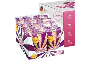 SWEETS´N FOOD Frigeo Puffreis mit Mais | Fruchtiger Knusper-Snack | 5x80g, 15x80g, 30x80g Packungen | Dragierte Mais-Reis-Mischung (15x 80g)