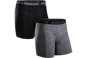 DANISH ENDURANCE Męskie Bokserki z Wełny Merino, Bielizna Termoaktywna, Ciepe, Gwarancja Antydziurkowa