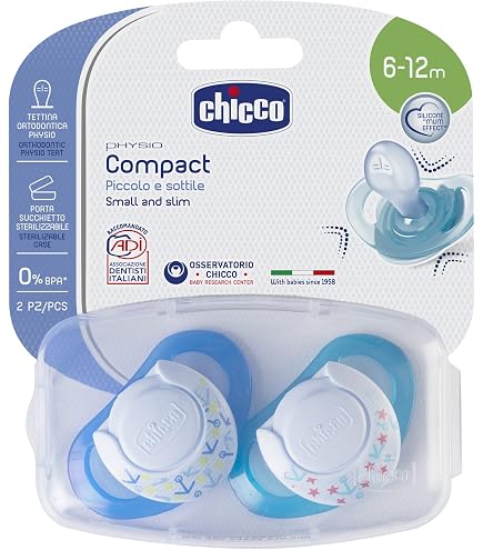 Chicco Physio Air Night Succhietto In Silicone – 2 Pezzi, 12-36 Mesi, Colori Assortiti