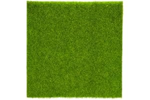 Raguso 2 Tamaños Alfombrilla de Hierba Artificial sintética Tela Verde no Tejida Alfombra de césped sintética Falsa Alfombra Jardín de césped Micro Paisaje Ornamento Decoración(15 * 15cm)