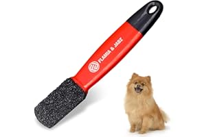 FLAMIA & JABZ Stripping Metal Stone Diamond Edged for Dogs, Cats & Pets with Plastic Grip (Coarse)