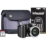 Kodak PIXPRO AZ252 Bridge Camera inc 4x AA Batteries, 32GB SD, Case and Charger