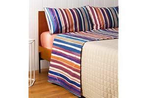 Bassetti Completo Letto Matrimoniale 100% Cotone Morbido Soffice (Lines)