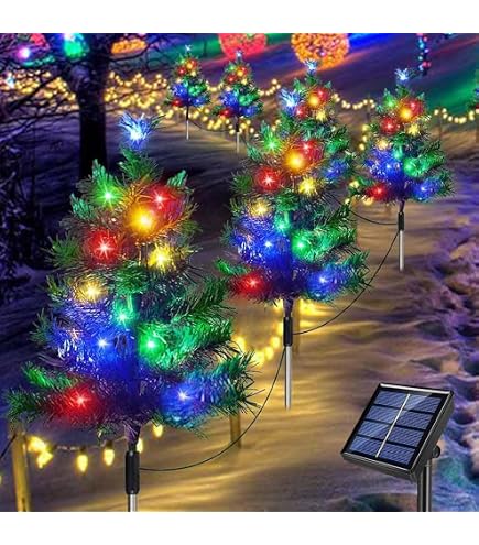 Demiawaking 5-teilige Solar-Weihnachtsbeleuchtung – IP65 Wasserdicht, Warmweiß, Für Garten & Außenbereich