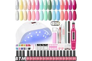 COSCELIA Kit Manicura Semipermanente con Lámpara UV/LED 36W, Uñas Semipermanentes Kit Completo,15 Colores Esmaltes Semipermanentes,con Lima Electronico Kit de Manicura Mate Top Coat
