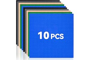 GOLXUWO 10 Pezzi Base Piattaforma per Classic,classici mattoncini da costruzione Piastre di Base Multicolore Compatibile con LEGO e Tutte Le Principali Marche con 32x32 Bottoncini Giochi Creativi
