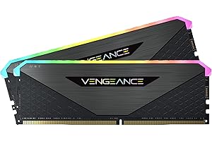 Corsair Vengeance RGB RT 32GB (2x16GB) DDR4 3200MHz C16 Memoria de Sobremesa (Iluminación Dinámica RGB, Optimizado para AMD 300/400/500 Series, Compatible con Intel 300/400/500 Series) Negro