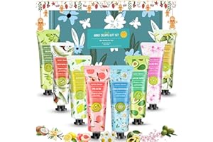WEBPLATZ 8 Pezzi Crema Mani Riparatrice, Crema mani Regalo di Natale per Donna Mani e Piedi Secchi e Screpolati, Rapido Assorbimento, Idratare per Regali di Donne, Colleghe, Fidanzate(240ML)