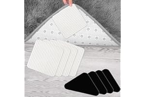 Jostift 8 Stück Antirutschmatte für Teppich, Teppichstopper Vacuum Tech Antirutschunterlage Waschbarer Wiederverwendbarer Teppich Anti Rutsch Pads rutschfeste Unterlage Teppichgreifer Anti Curling