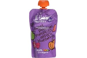 Ella's Kitchen Stage 1 From 4 Months Organic Sweet Potato, Pumpkin, Apple and Blueberries 120 g (Pack of 7)