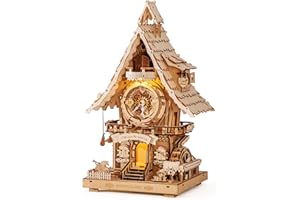 ROKR Puzzle 3D Legno Orologio a Cucù Modellismo da Costruire Adulti Idea Regalo Donna Uomo Originale LC901