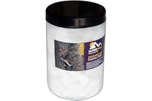 AlpineWall reach the top Magnesio Crunchy para Escalada en Roca y rocódromos. Formato sólido para deshacer en Las Manos, Mejora la absorción de la Humedad de Las Manos