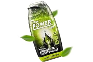 MÖLLER FRESHPOWER FreshPower by Möller Sirup Zuckerfrei 65 ml — Getränkesirup mit wertvollen Vitaminen und Aminosäuren für Sport und Freizeit — Zero Sirup für 6,5 bis 10 Liter Getränk — Grüner Tee Limette Minze