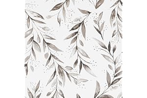 AMIGO Carta da Parati Autoadesiva con Foglie Nere e Motivo Salvia - Stile Agriturismo Moderno per Cucina, Camera da Letto o Pareti 44.5x500cm