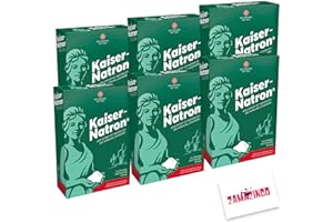 Kaiser Natron Pulver 6 x 250g | Reines Natriumhydrogencarbonat für Küche und Haushalt, Pulver, Glutenfrei, Vegan, Laktosefrei + Zama4Zingo Karte