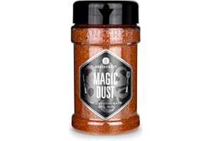 ‎ANKERKRAUT Ankerkraut Magic Dust, BBQ Rub, Marinade für Fleisch, Gewürzmischung zum grillen, allzweck Gewürz mit Paprika geräuchert nach Originalrezept, 230 g im Streuer