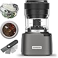 KENWOOD 2-in-1 Chopper + Grinder 1000W Powerful Metal Grinder and Electric Chopper with Eversharp Quadblades, Dripper Pro, Spatula for Wet Chopping & Dry Grinding CHP80.000SI Grey