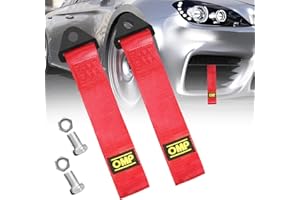 ZITUZY 2 cuerdas de remolque universales de alta resistencia para coche de carreras para parachoques delantero y trasero, de nailon