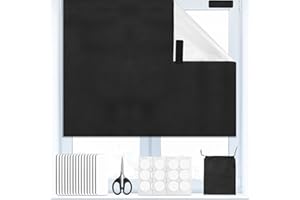 Geboor Portable Blackout Curtains, 300x145cm Temporary 100% Black Out Curtains Easy to Stick on Blinds for Windows for Nursery, Bedroom, Travel (PBC100)