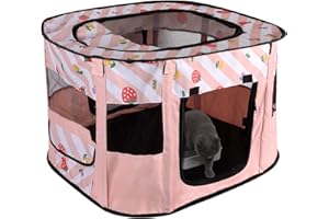 NICOLA Pet Playpen, Pop up Puppy Pen, Cat Playpen, Small Dog Crate for Indoor Outdoor 70 x 55 x 45cm