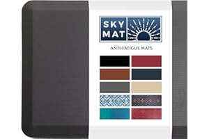 CECILIEC Kitchen Mat - Padded, Non-Slip, Absorbable Anti Fatigue Standing Mat for Kitchen Floor, Standing Desk, Office & Garage (Grey, 50 * 99cm)