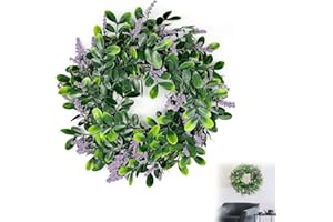 WSAMJIN Corona de Eucalipto Artificial, Planta Artificial Colgante, para Boda, Fiesta, jardín, Puerta, Ventana, Pared, Chimenea, decoración (30 cm)