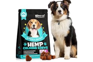 HRAMEX Calming Chews for Dogs(Beef 60PCS),100% Natural Ingredients Dogs Calming Treats,Helps Dog Anxiety & Stress Relief, Separation and Barking,for All Breeds & Sizes 4.7oz(132g)