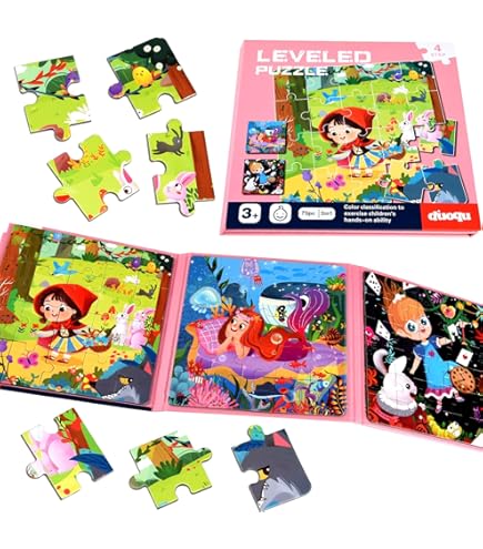 Puzzle Magnetico 3 In 1 Per Bambini 3-7 Anni - 97 Pezzi, Tema Traffico Cittadino, Gioco Educativo Da Viaggio - 3