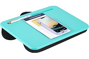 LAPGEAR Compact Lap Desk - Aqua Sky - Fits up to 15 Inch Laptops - Style No. 43109