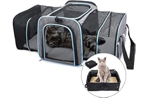 FURRYILLA Foldable Cat Pet Carrier Bag Portable Puppy Pet Carrier Bags for Cats Dogs with Shoulder Strap