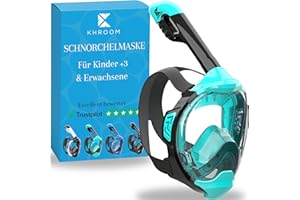 ‎KHROOM Khroom Schnorchelmaske Erwachsene & Kids ab 3 Jahre | CO2 sicher | Vollgesichtsmaske mit Easy-Breath System | Schnorchelset Alternative | Seaview Y Tauchmaske Schnorchelmaske Kinder