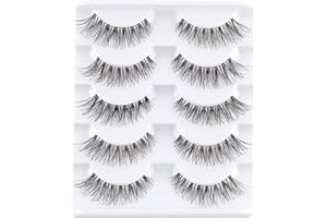 HICOCU 3D Falsche Wimpern,Natürliche Wimpern, Pure Handgemacht Natürlicher Look Flauschige Künstliche Wimpern,Multipack Strip Lashes (HS17-7)