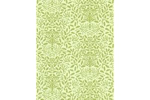 Melody Jane Dolls House William Morris Design Acorns Miniature Print 1:24 Wallpaper Green