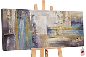 YS Quadro dipinto a mano «Il tempo» | Quadri moderni su tela per l'interno Art Quadri soggiorno dipinti a mano | Immagine dipinta a mano | Pittura dipinta a mano | Quadri moderni su tela