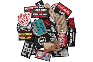 ZESION 10 Stück zufällige taktische Moral Patch Bundle, Vollstickerei, taktisches Patch-Set, moralischer Aufnäher mit Klettverschluss für Kappen, Rucksäcke, Kleidung, Westen, Militäruniformen,