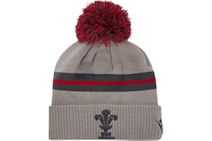 Macron Wales Rugby Pom Pom Beanie Hat | Grey | 2022/23 | Adult