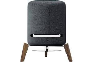 ALLOERY Wooden Stand for Echo Studio and Homepod 2nd/1st Gen Smart Speaker, Stable Desktop Mount for Better Sound and Home Decoration (Walnut Wooden Legs)