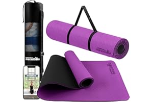 LA MENTE ES MARAVILLOSA - Tappetino da Yoga, Pilates, Fitness o Altri Sport【183x61 cm】con E-Book, Materassino Antiscivolo in TPE con Borsa a Tracolla, Tappeto per Allenamento e Meditazione