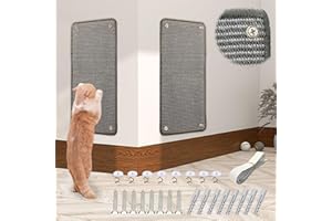 JanYoo 2pcs Katzenkratzmatte Sisal Katzenkratzmatte Kratzmatte für Katze mit Klebeband Katzenkratzmatte 50 × 25 cm(Grau)