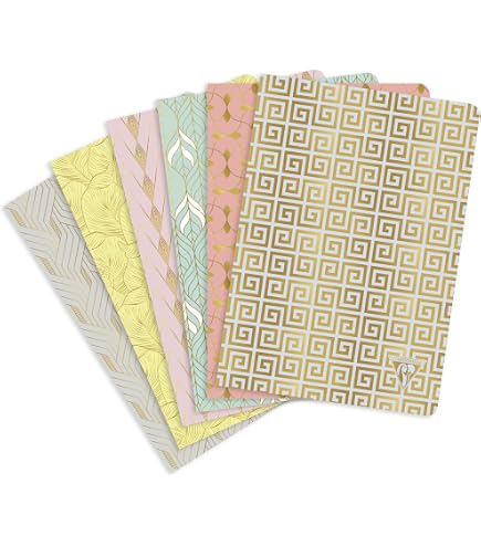 Set De 2 Carnets Clairefontaine A5 - 64 Pages Lignées - Papier 90g - Design Céleste Et Cuir Bleu