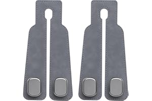 Lunyloer Car Headrest Hook, 2pcs Hangers Purse Hook, 17×8.5cm Car Seat Hooks for Headrest Car Auto Seat Hook Car Hooks for Headrest Car Bag Hooks Double Back Seat Organiser for Car (Grau)
