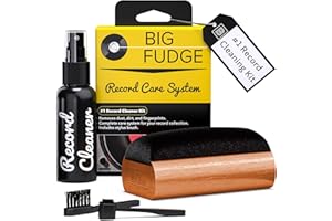 ‎BIG FUDGE Big Fudge Vinyl Schallplatten Reinigung Set - 6-in-1 Vinyl Cleaning Kit - Vinyl Reiniger mit Schallplattenbürste Stylus Nadelbürste Reinigungslösung - Schallplatten Reinigungsset