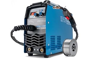 IPOTOOLS MIG-160ER Inverter Schweißgerät MIG MAG - Schutzgas Schweissgerät mit 160 Ampere auch FLUX/Fülldraht und Elektroden geeignet/E-Hand/Digitalanzeige/IGBT / 230V / 7 Jahre Garantie